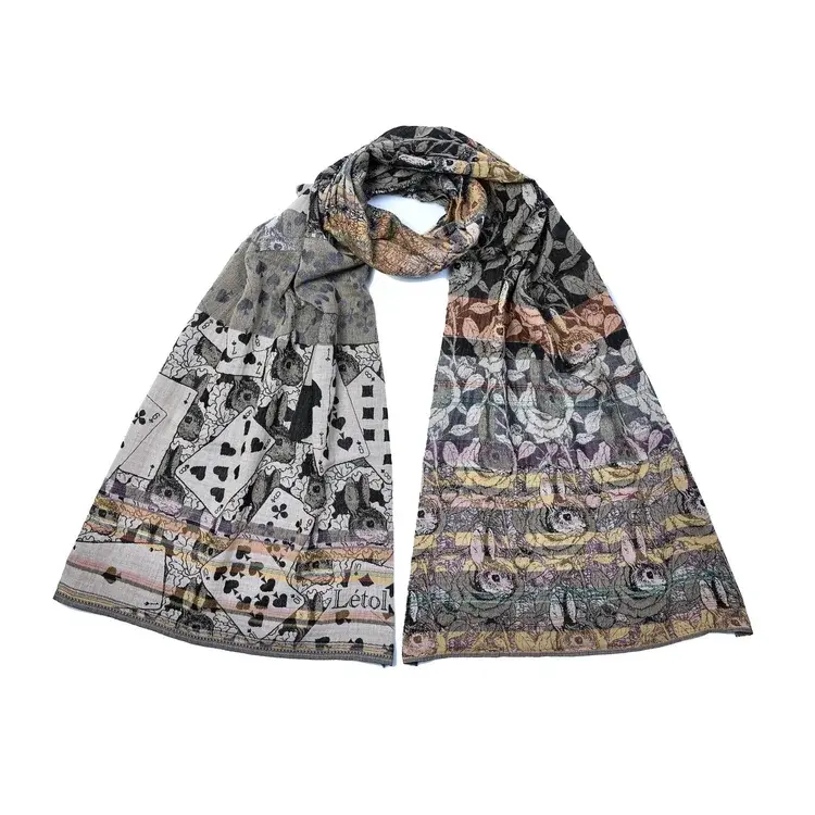 létol MARTIN 1 NOIR - Létol Organic Cotton Scarf - New Spring 2025 Collection