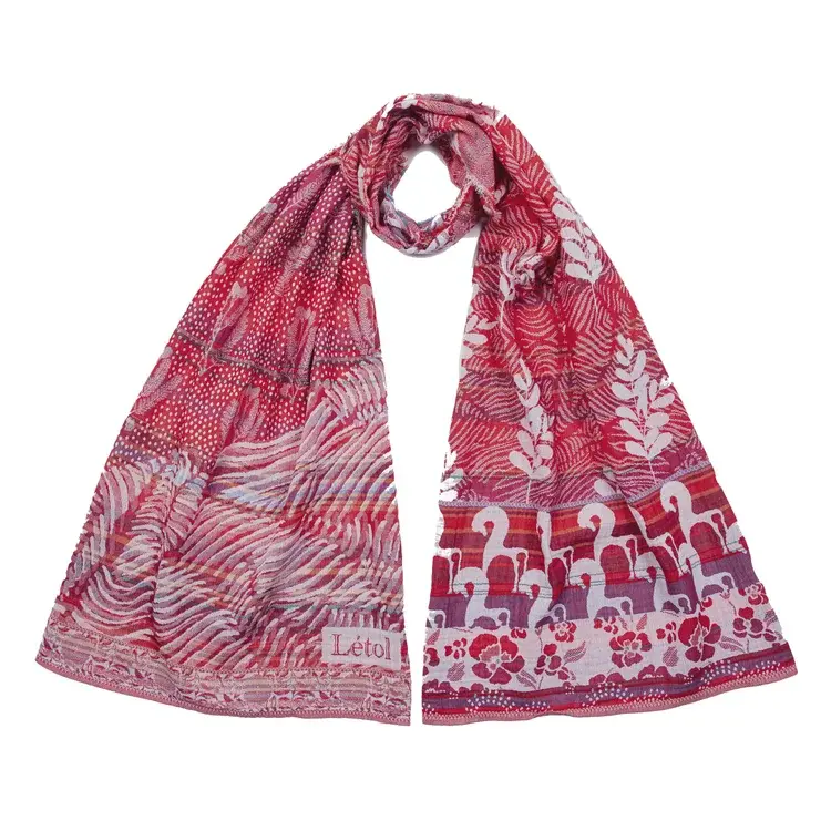 létol Mila 202 Rouge Létol Organic Cotton Scarf - Spring 2022 collection