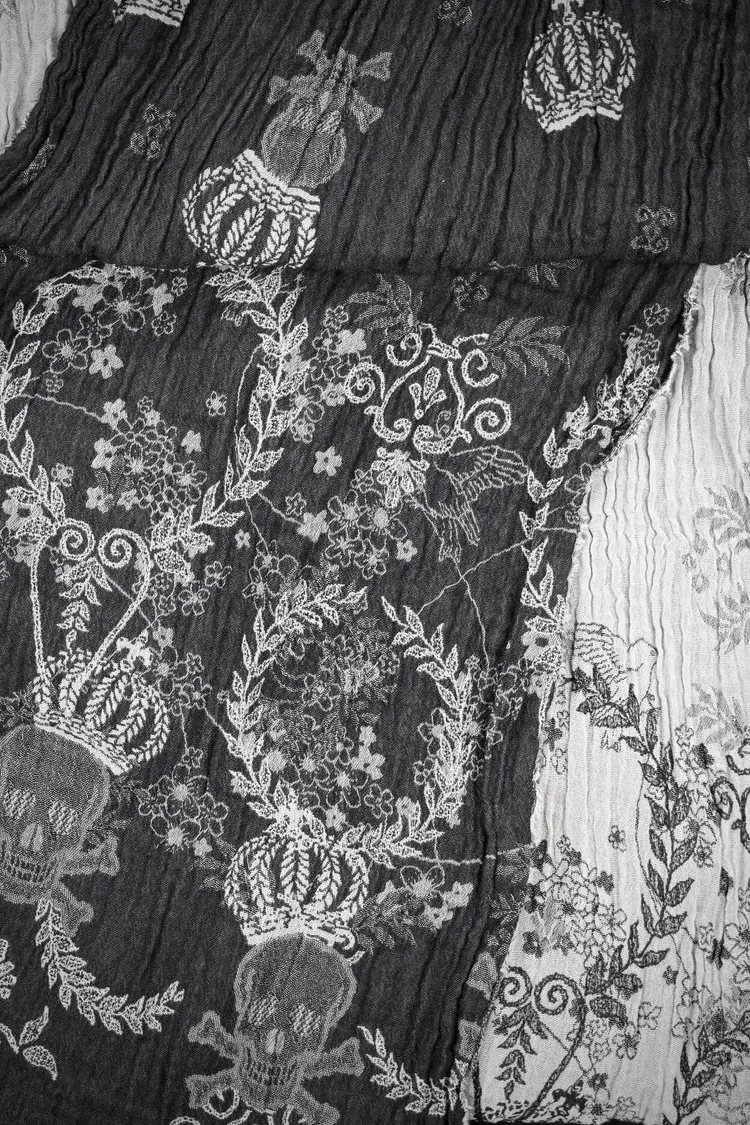 Létol Morticia 1 Noir - Létol Organic Cotton Scarf Made In France - Permanent Collection