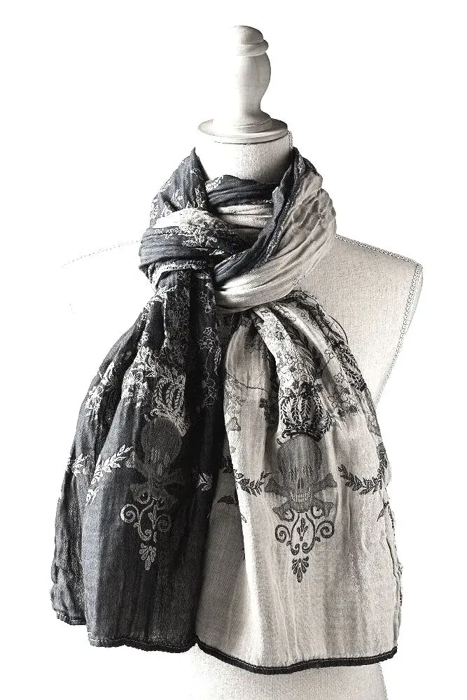 Létol Morticia 1 Noir - Létol Organic Cotton Scarf Made In France - Permanent Collection