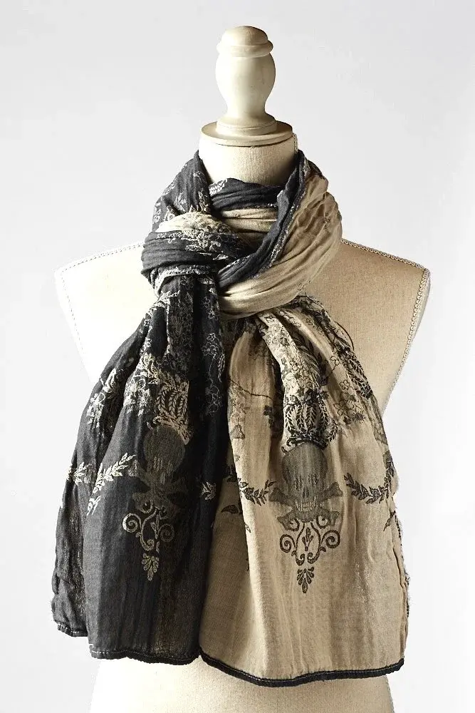 létol Morticia 1 Noir - Létol Organic Cotton Scarf Made in France - Permanent collection