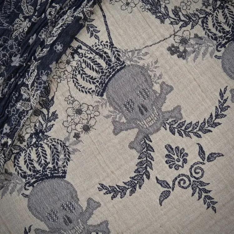 Létol Morticia 4 Bleu - Létol Organic Cotton Scarf Made In France - Permanent Collection