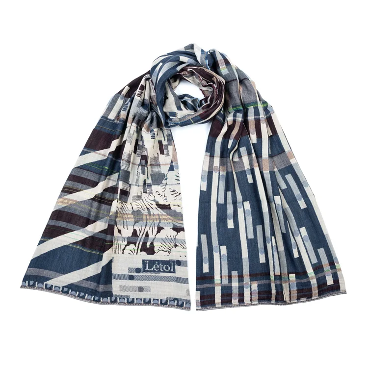 létol NICOLAS 1 ZINC - Létol Organic Cotton Scarf - Made in France - Fall/Winter 2025