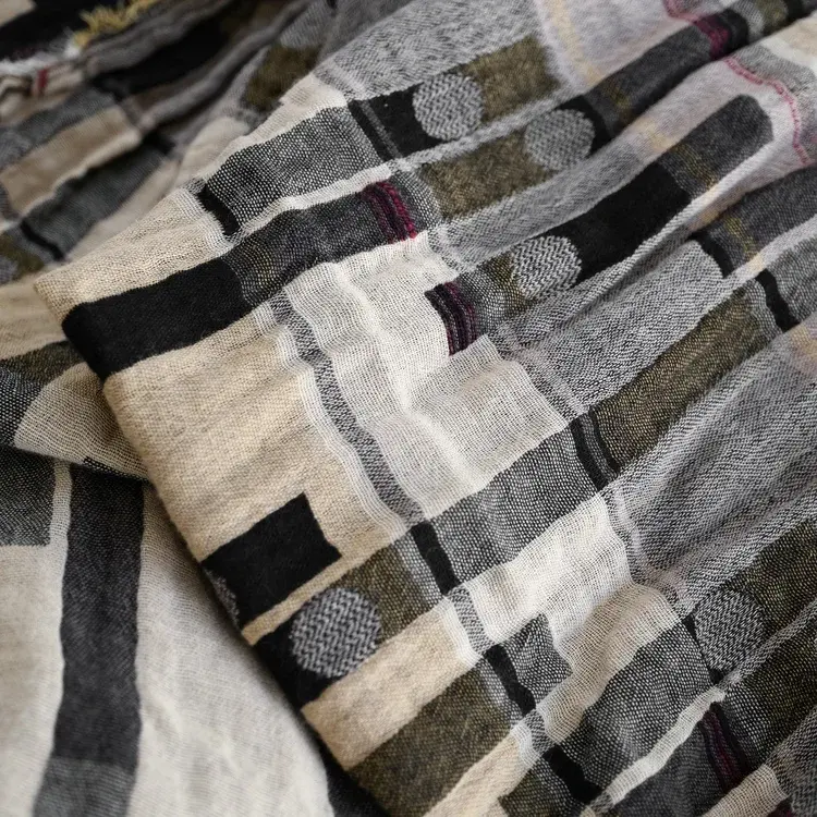 Létol NICOLAS 3 BLACK GOLD - Létol Organic Cotton Scarf - Made In France - Fall/Winter 2025