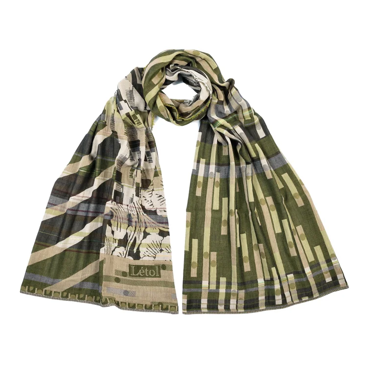 létol NICOLAS 4 KAKI - Létol Organic Cotton Scarf - Made in France - Fall/Winter 2025