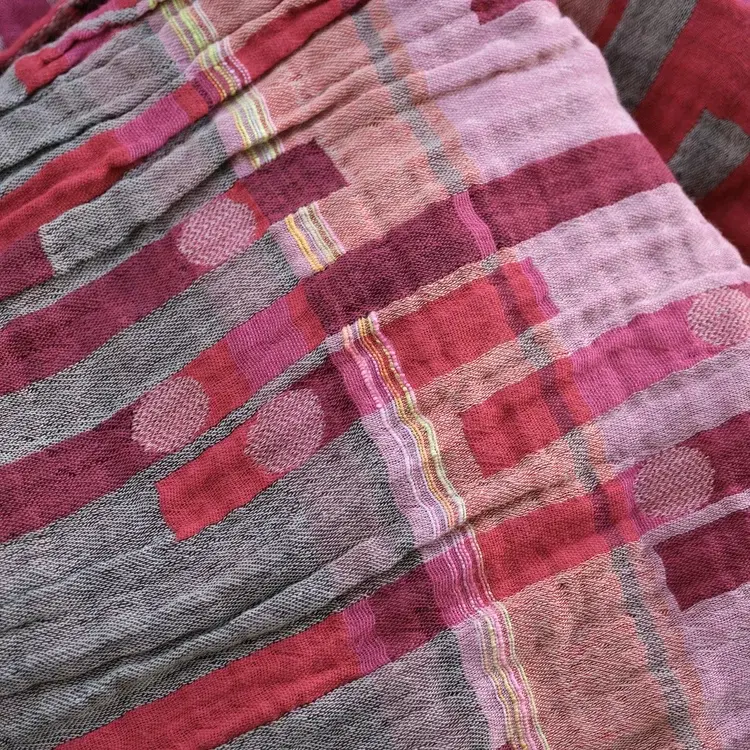 Létol NICOLAS 801 GERANIUM - Létol Organic Cotton Scarf - Made In France - Fall/Winter 2025