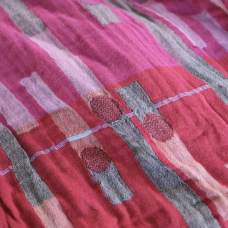 Létol NICOLAS 801 GERANIUM - Létol Organic Cotton Scarf - Made In France - Fall/Winter 2025