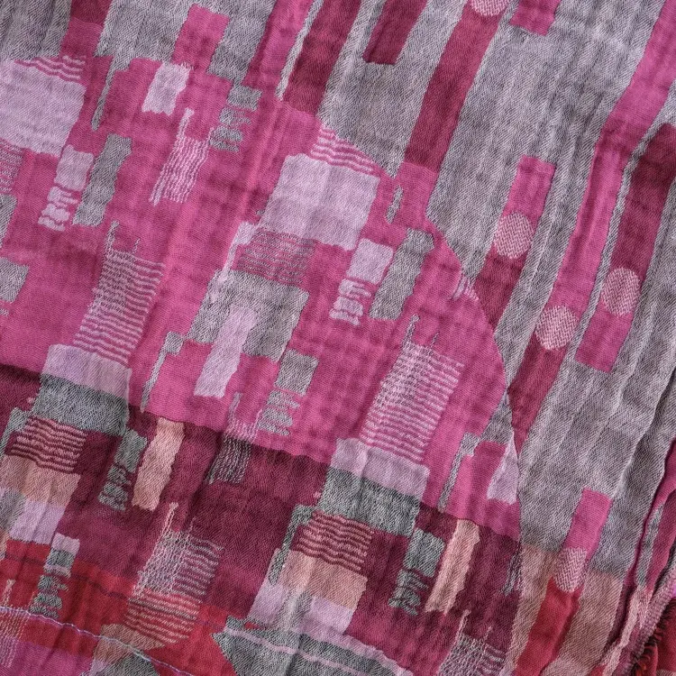 Létol NICOLAS 801 GERANIUM - Létol Organic Cotton Scarf - Made In France - Fall/Winter 2025