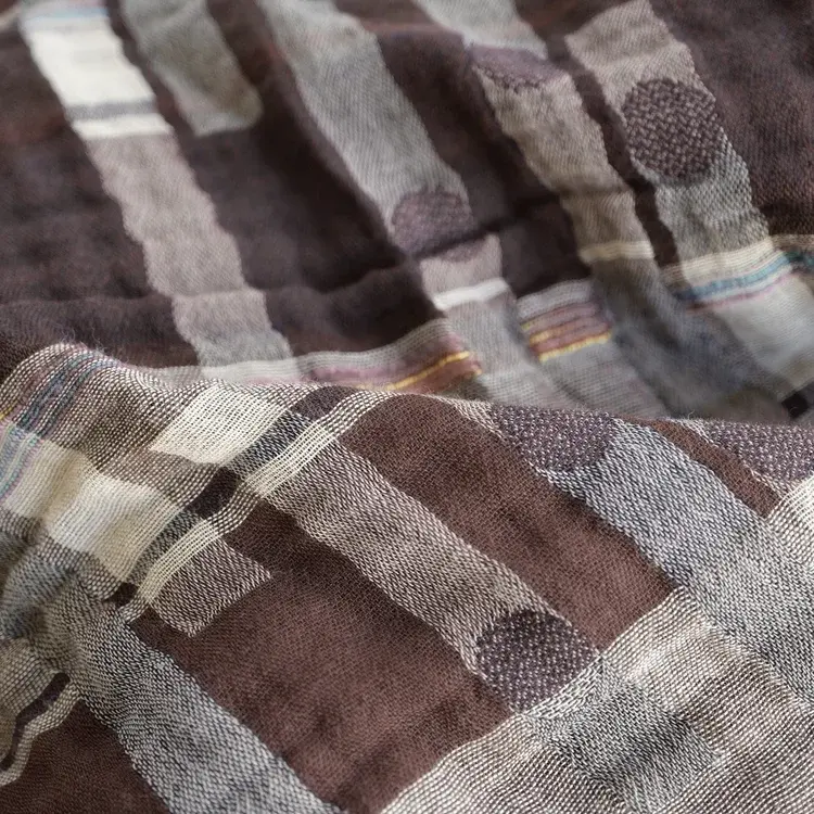 Létol NICOLAS K01 CHOCOLAT - Létol Organic Cotton Scarf - Made In France - Fall/Winter 2025