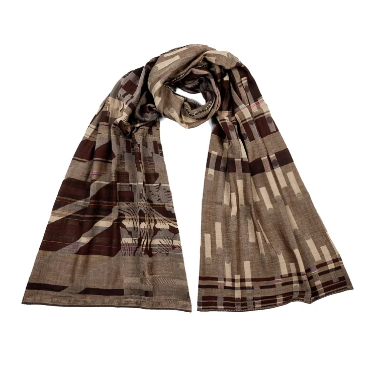 létol NICOLAS K01 CHOCOLAT - Létol Organic Cotton Scarf - Made in France - Fall/Winter 2025