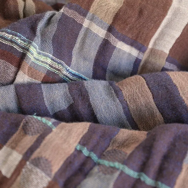 Létol NICOLAS K02 AUBERGINE - Létol Organic Cotton Scarf - Made In France - Fall/Winter 2025