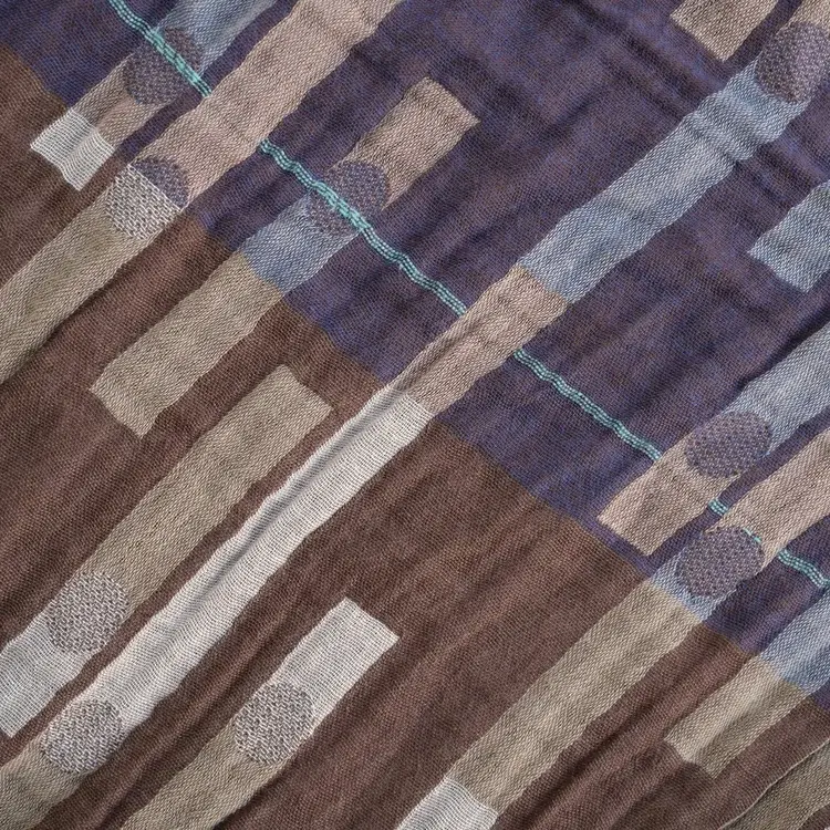 Létol NICOLAS K02 AUBERGINE - Létol Organic Cotton Scarf - Made In France - Fall/Winter 2025