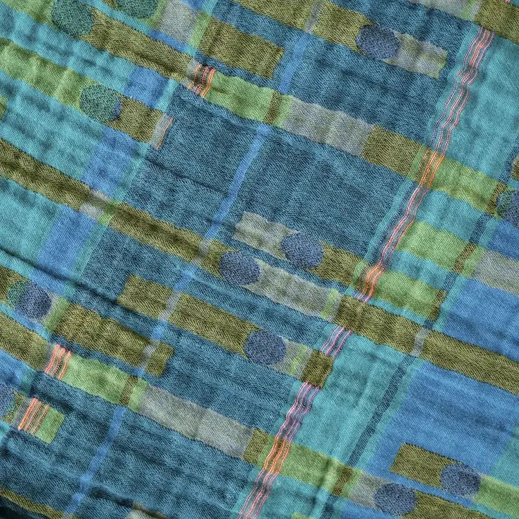 Létol NICOLAS P01 WHAOUH GREEN - Létol Organic Cotton Scarf - Made In France - Fall/Winter 2025