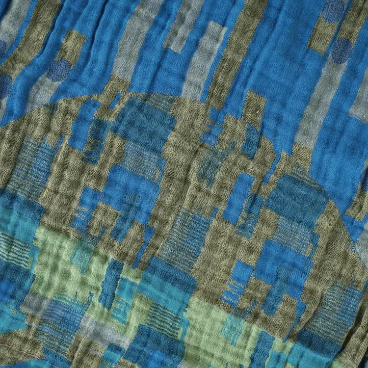 Létol NICOLAS P01 WHAOUH GREEN - Létol Organic Cotton Scarf - Made In France - Fall/Winter 2025