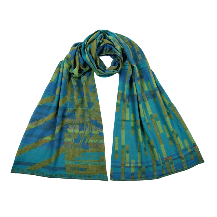 létol NICOLAS P01 WHAOUH GREEN - Létol Organic Cotton Scarf - Made in France - Fall/Winter 2025