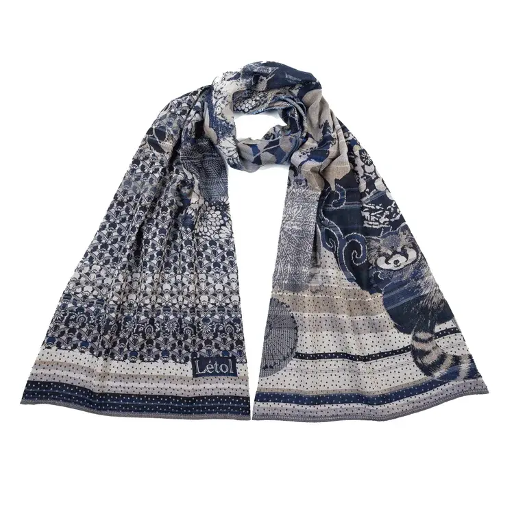 létol PANDORA 2 DENIM - Létol Organic Cotton Scarf - Made in France - Fall/Winter 2025