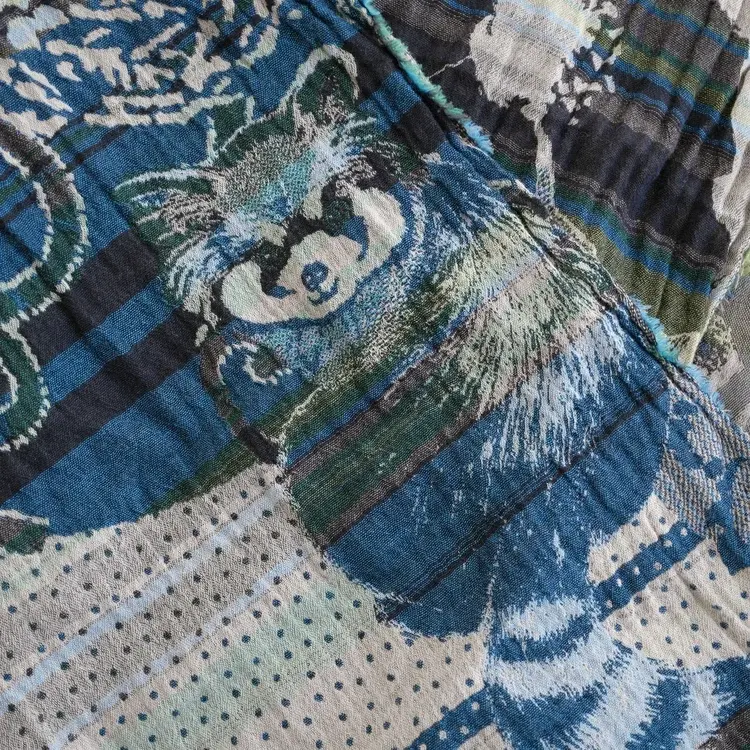 Létol PANDORA 4 PETROLE - Létol Organic Cotton Scarf - Made In France - Fall/Winter 2025