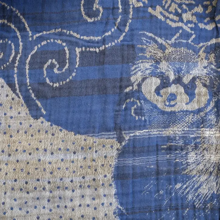 Létol PANDORA 701 GREY BLUE - Létol Organic Cotton Scarf - Made In France - Fall/Winter 2025
