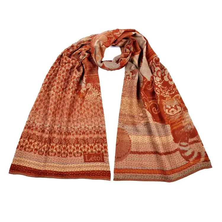 létol PANDORA R01 ROUX FOX - Létol Organic Cotton Scarf - Made in France - Fall/Winter 2025