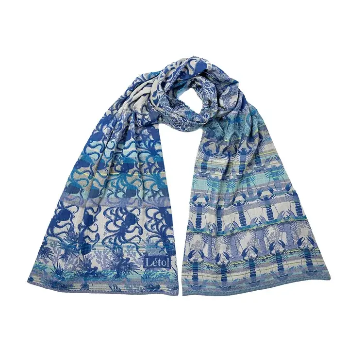 létol PAUL 401 COBALT - Létol Organic Cotton Scarf - New Spring 2025 Collection