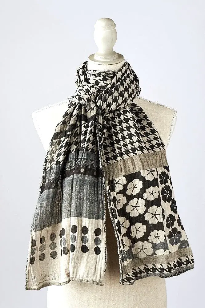 létol Paulette 4 Noir - Létol Organic Cotton Scarf Made in France - Permanent collection