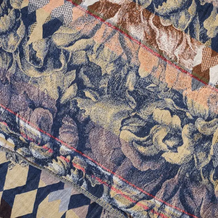 Létol PHILIPPINE 4 BLEU CHOCO - Létol Organic Cotton Scarf - Made In France - Fall/Winter 2025 (Copy)