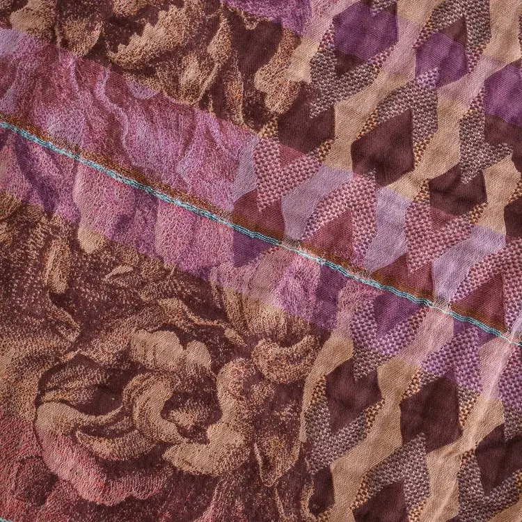 Létol PHILIPPINE K01 PRUNE CUIVRE - Létol Organic Cotton Scarf - Made In France - Fall/Winter 2025