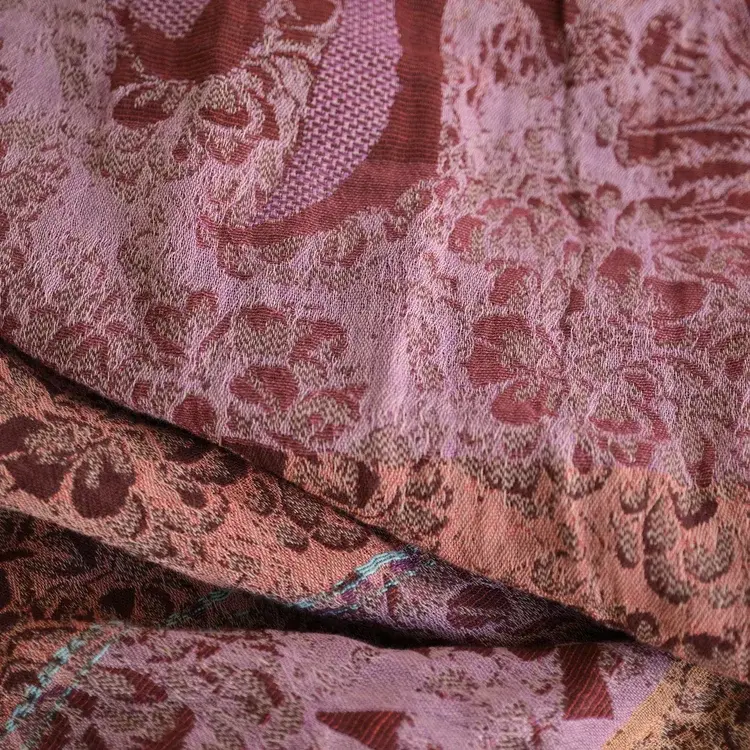Létol PHILIPPINE K01 PRUNE CUIVRE - Létol Organic Cotton Scarf - Made In France - Fall/Winter 2025
