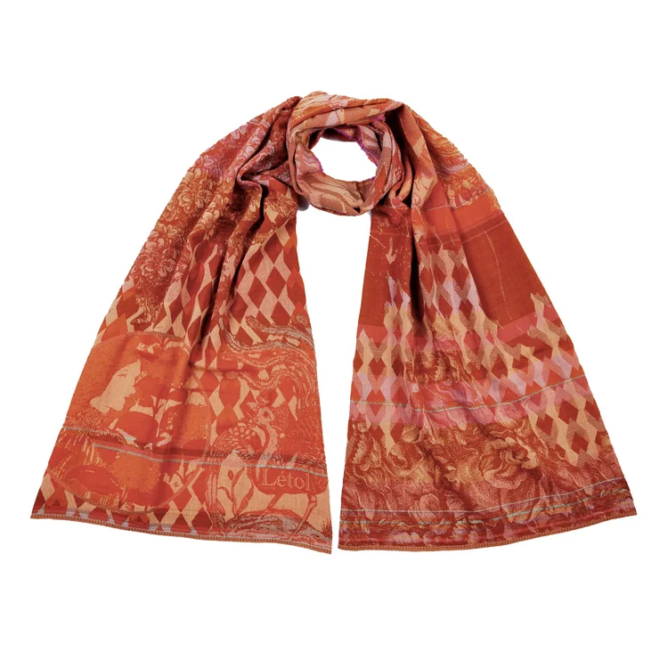 létol PHILIPPINE R01 MAKE-UP - Létol Organic Cotton Scarf - Made in France - Fall/Winter 2025