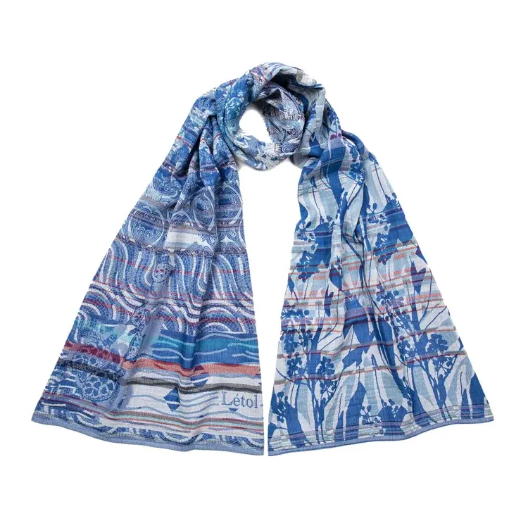 létol Raphael 402 Curaçao Létol Organic Cotton Scarf - Summer 2022 collection