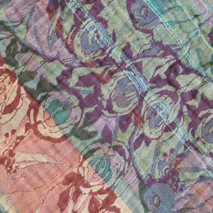 Létol SERENA K01 EMERAUDE MAUVE - Létol Organic Cotton Scarf - Made In France - Fall/Winter 2025