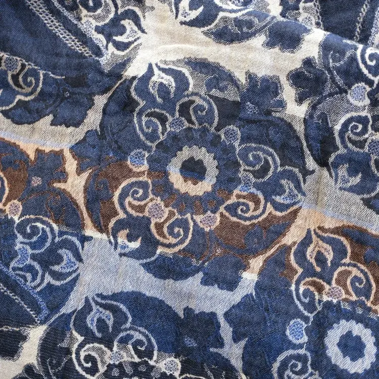 Létol ZADIG 1 ENCRES BLUE - Létol Organic Cotton Scarf - Made In France - Fall/Winter 2025