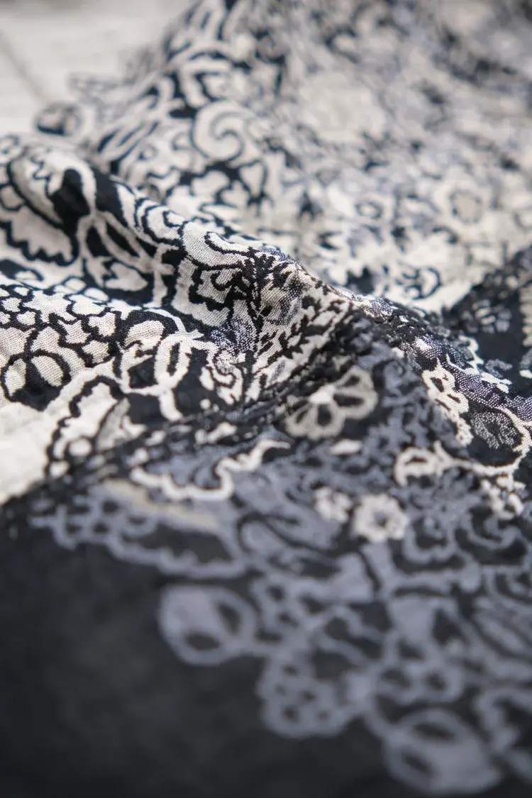 Létol Zelia 1 Noir - Létol Organic Cotton Scarf Made In France - Permanent Collection