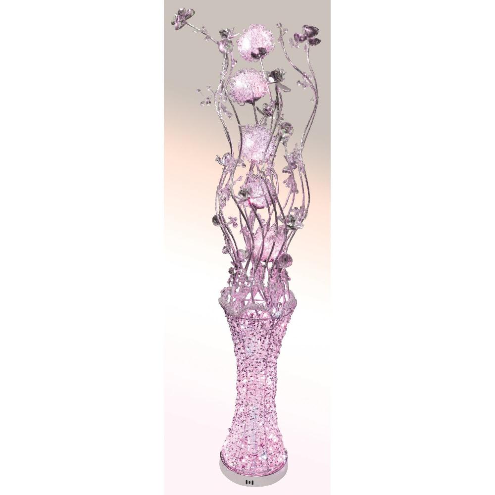 lewis's 150cm Silver LED Crystals Colour Changing Aluminium Artificial Flower Lamp Light