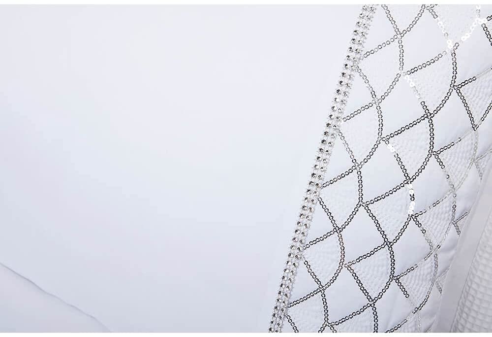 Lewis's Charlotte Sequin Panel Luxury Duvet Set - White