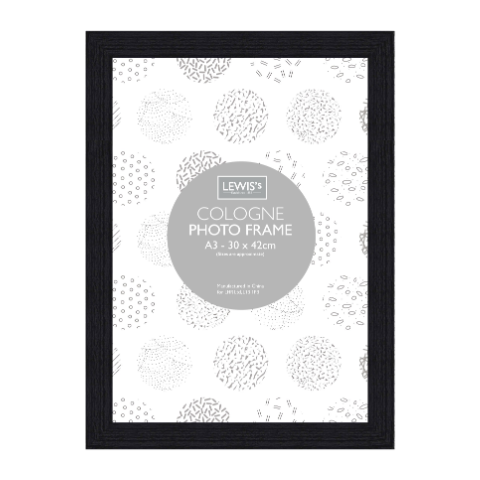 lewis's Cologne Picture Photo Frame 30 x 42cm Black