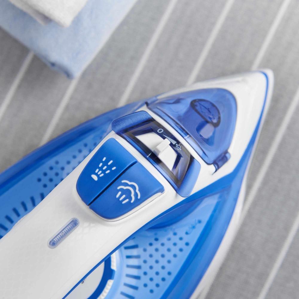 Lewis's Comfi Glide 2200W Steam Iron Home Laundry Clothing Appliance Wired White Blue