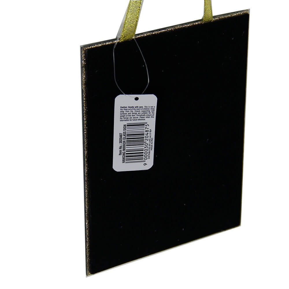 Lewis's Don't Let Anyone Dull Your Sparkle Glitter Hanging Mirror Glass Sign Home Décor