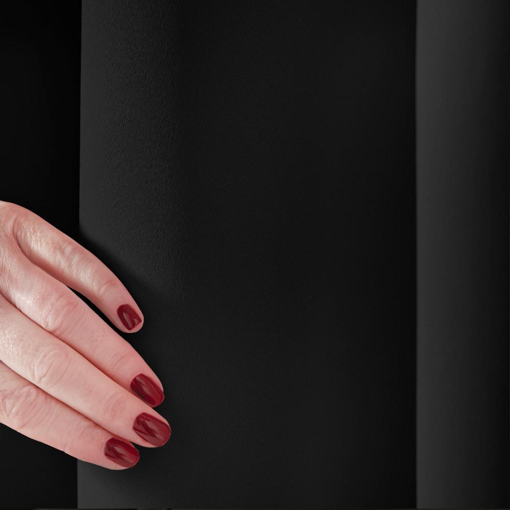 Lewis's Eclipse Soft Touch Blockout Eyelet Curtains - Black