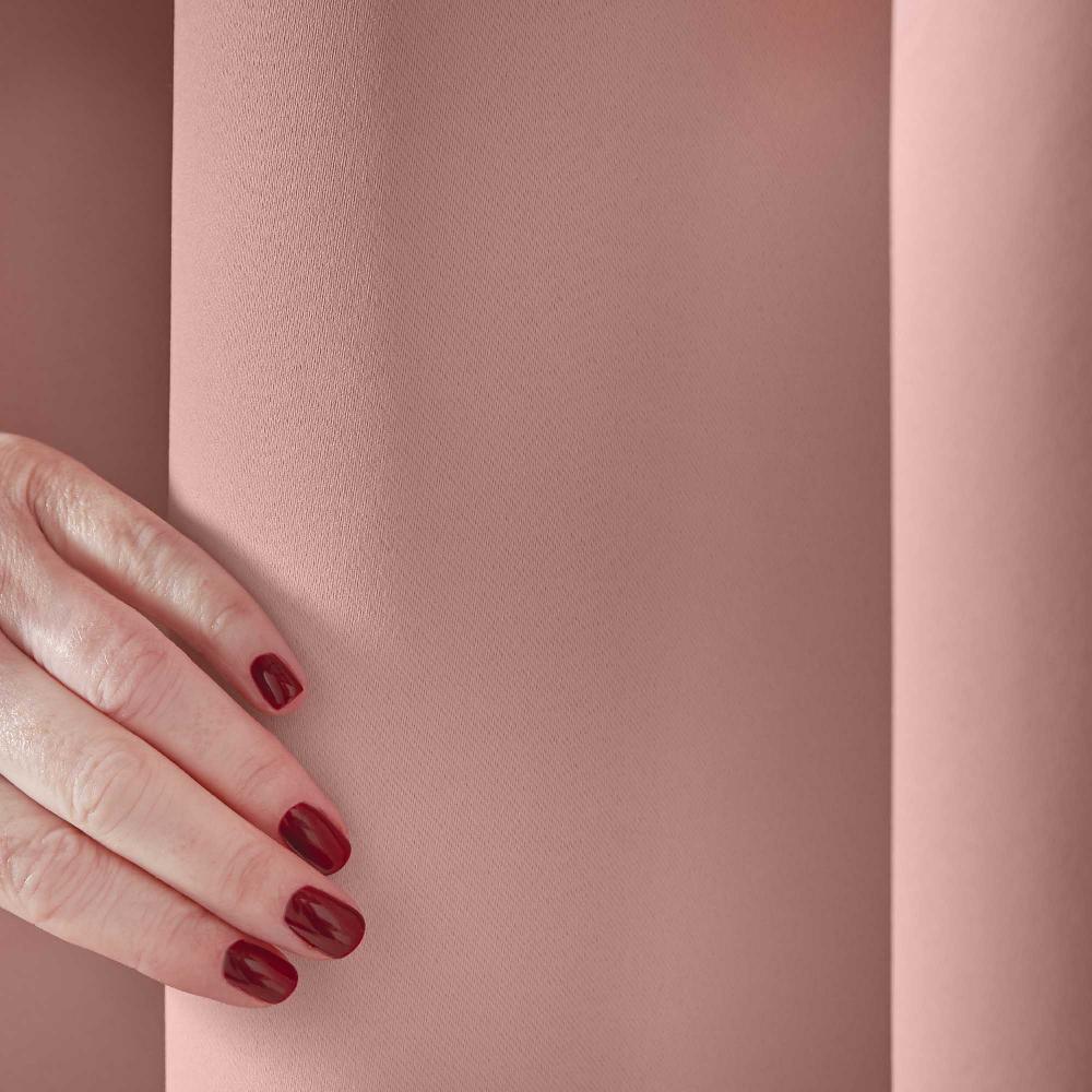 Lewis's Eclipse Soft Touch Blockout Eyelet Curtains - Blush