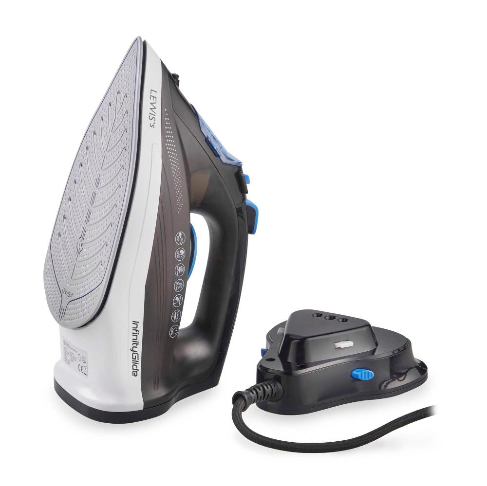 Lewis's Infinity Glide 2400W Cord/Cordless Steam Iron Home Clothing Laundry Appliance