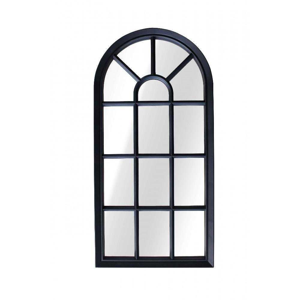 lewis's Large Window Hallway Mirror 34 x 69cm - Black