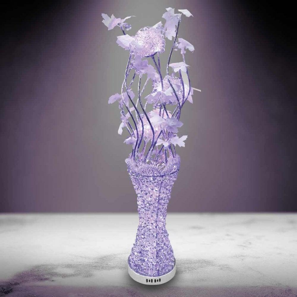 Lewis's LED Colour Changing Aluminium Artificial Flower Lamp