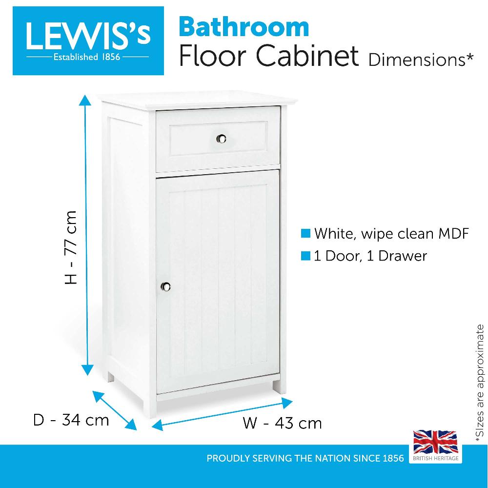 Lewis's Lewis's 1 Draw And 1 Door Cabinet Home Living Essentials Storage
