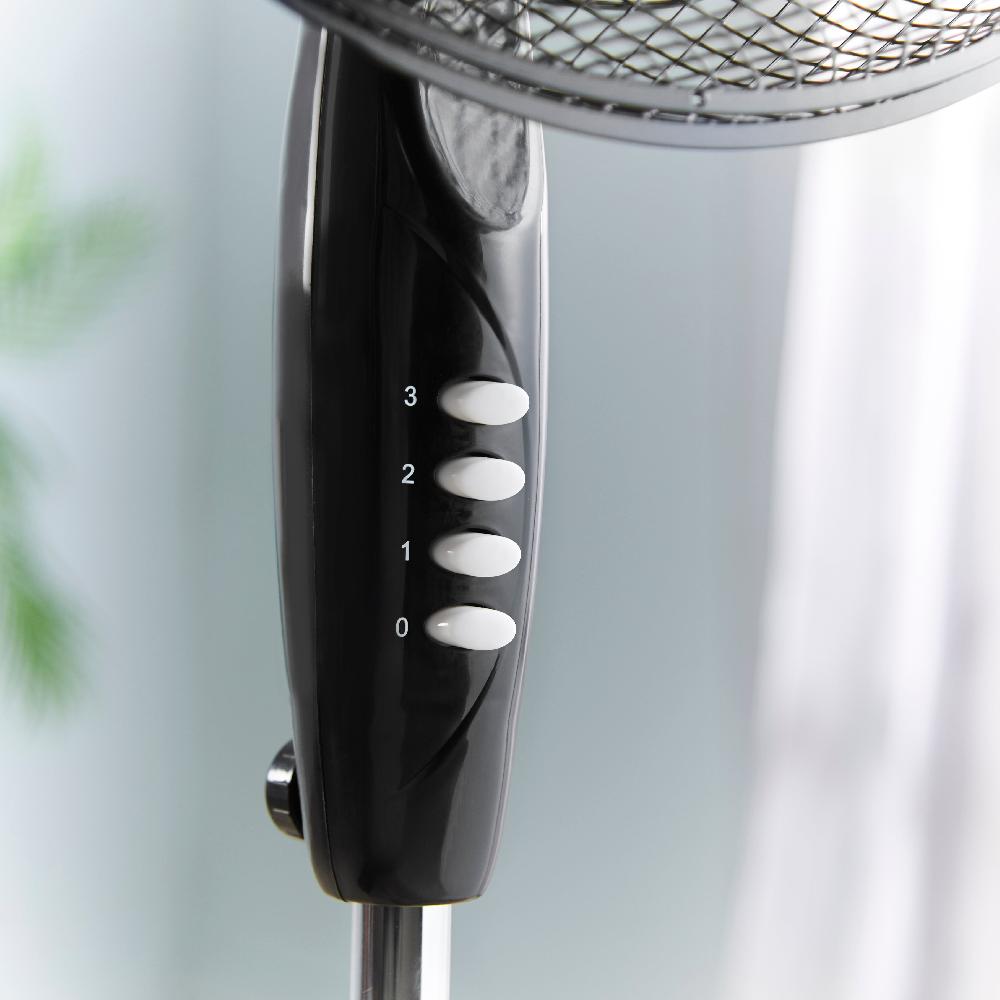 Lewis's Lewis's 16" Black Stand Fan With Push Button Controls & Adjustable Tilt Head