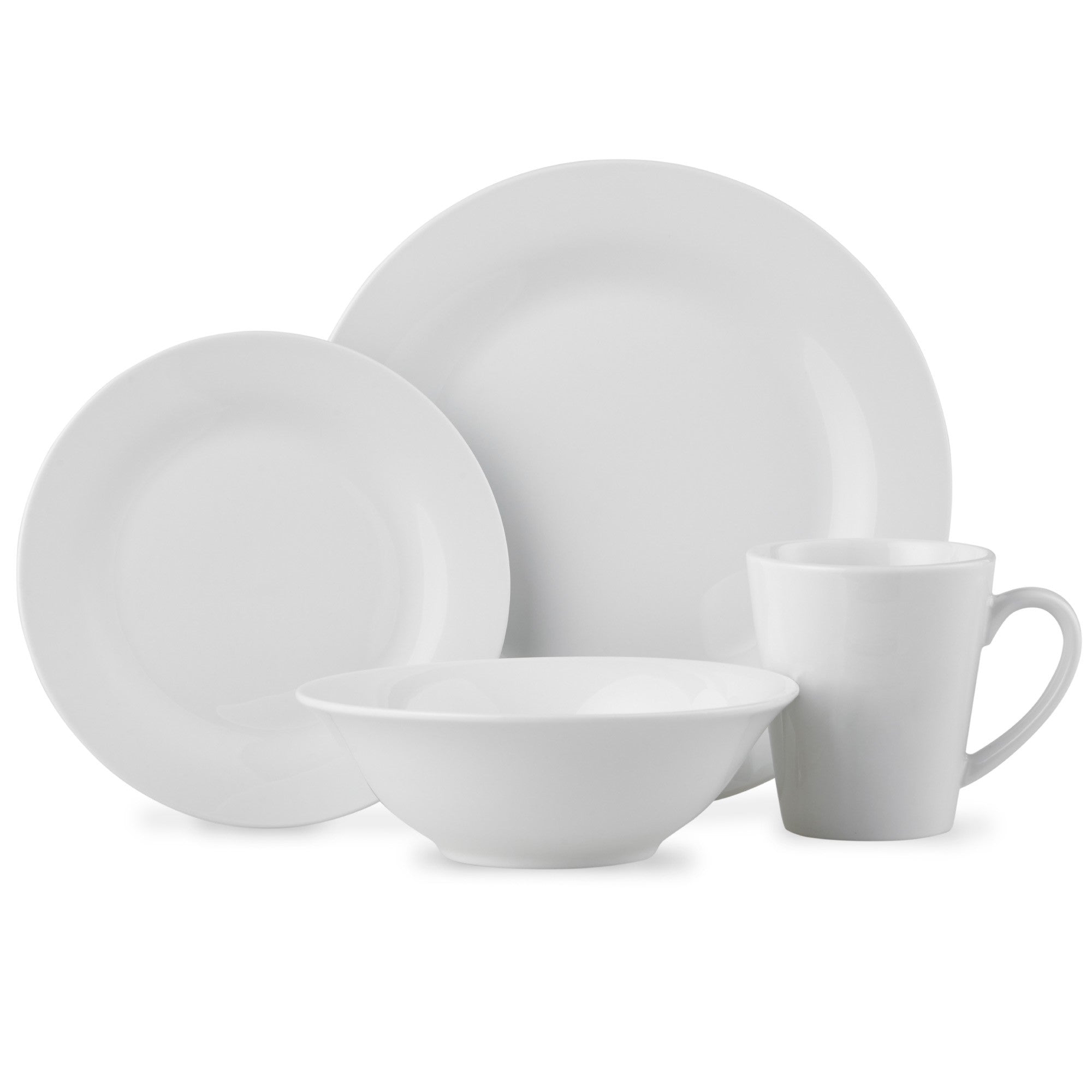 Lewis's Lewis's 16 Piece Dinner Set - Plain Arctic White