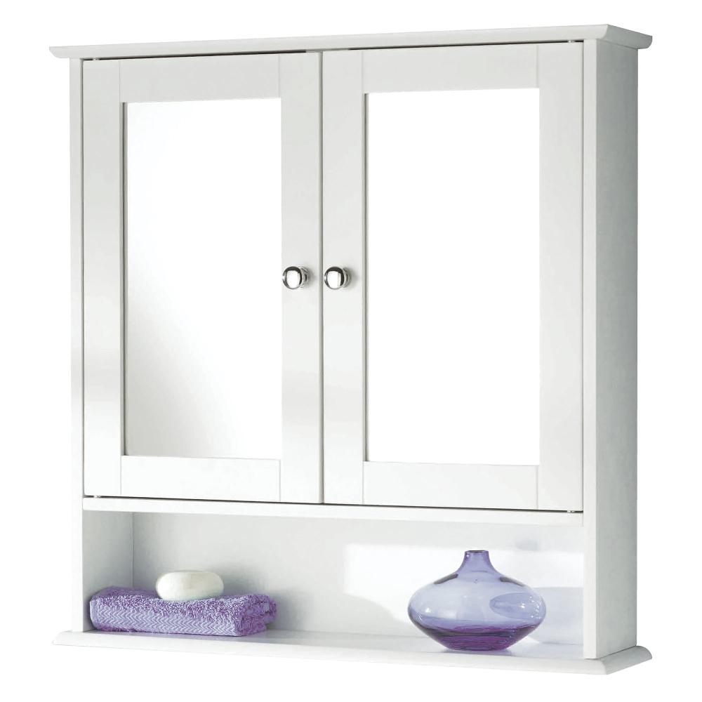 Lewis's Lewis's 2 Door Mirror Cabinet Home Living Essentials Bathroom Storage