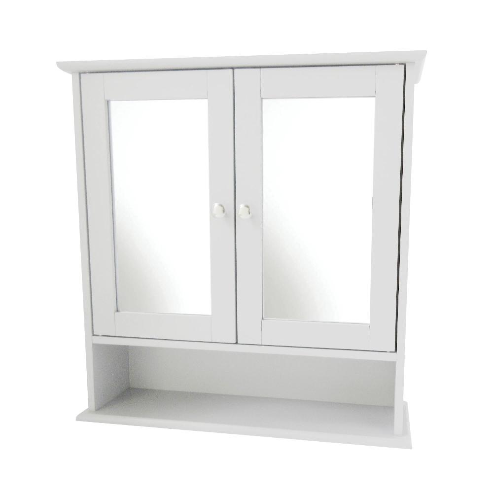 lewis's Lewis's 2 Door Mirror Cabinet Home Living Essentials Bathroom Storage