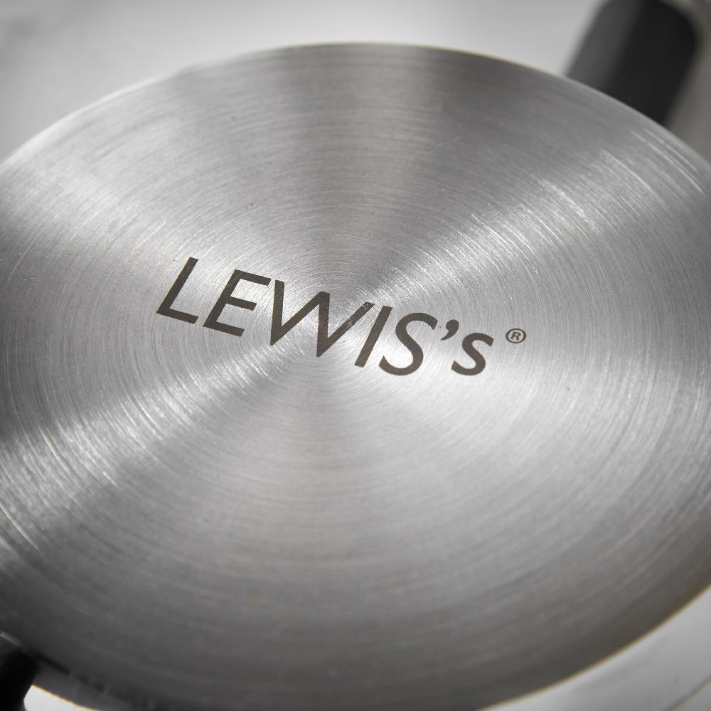 Lewis's Lewis's 3 Piece Stainless Steel Pan Set With Silica Handle And Knob Home Kitchen