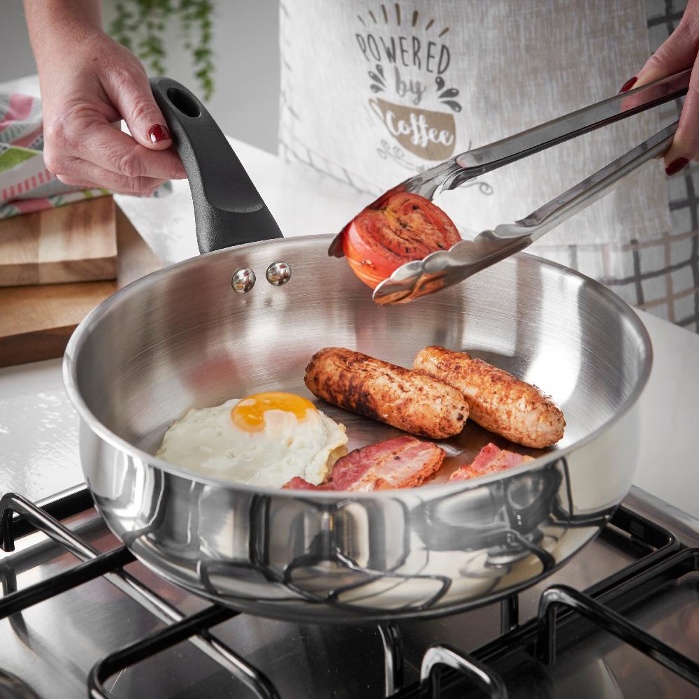 lewis's Lewis's 5 Piece Stainless Steel Pan Set With Bakelite Handle & Knob Home Kitchen